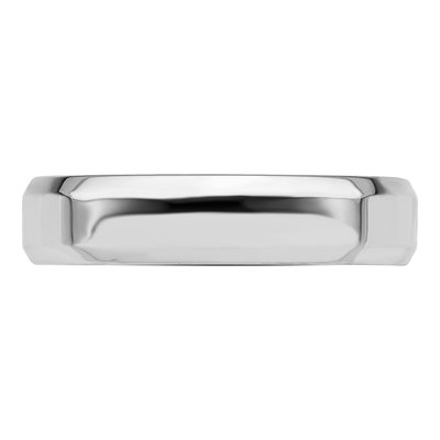 Sterling Silver 5mm Beveled Comfort-Fit Wedding Band – view 4