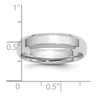Sterling Silver 5mm Beveled Comfort-Fit Wedding Band – view 5