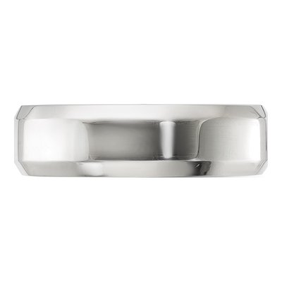Sterling Silver 6mm Beveled Edge Comfort-Fit Wedding Band – view 4