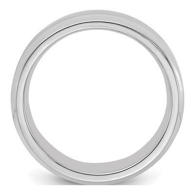 Sterling Silver 6mm Beveled Comfort-Fit Wedding Band – view 3