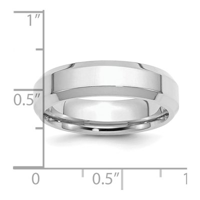 Sterling Silver 6mm Beveled Comfort-Fit Wedding Band – view 5