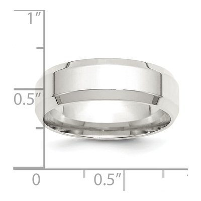 Sterling Silver 7mm Beveled Edge Comfort-Fit Wedding Band – view 4