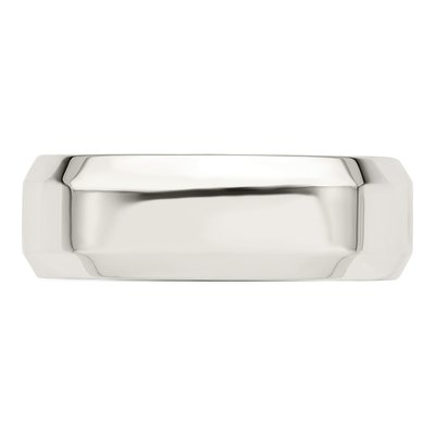 Sterling Silver 7mm Beveled Edge Comfort-Fit Wedding Band – view 5