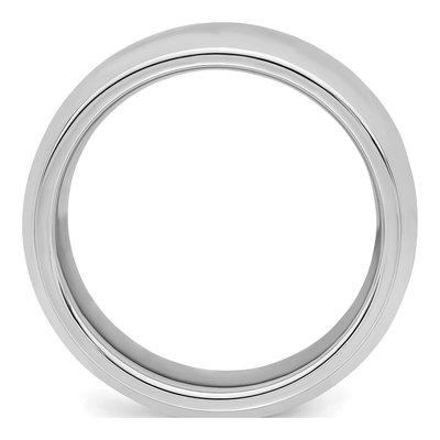 Sterling Silver 7mm Beveled Comfort-Fit Wedding Band – view 2
