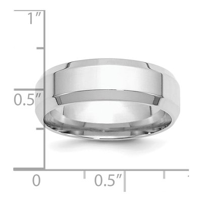 Sterling Silver 7mm Beveled Comfort-Fit Wedding Band – view 4