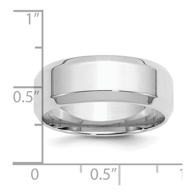 Sterling Silver 8mm Beveled Comfort-Fit Wedding Band – view 4