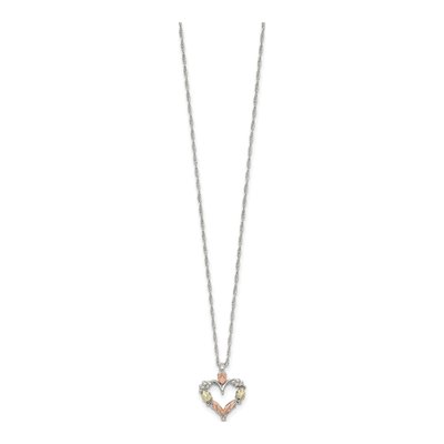 Sterling Silver Black Hills Open Heart Pendant Necklace – view 2
