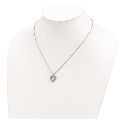 Sterling Silver Black Hills Open Heart Pendant Necklace – view 3