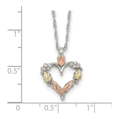 Sterling Silver Black Hills Open Heart Pendant Necklace – view 4