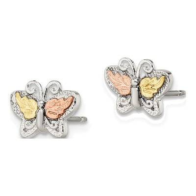 Sterling Silver Landstrom's Black Hills Butterfly Stud Earrings – view 3
