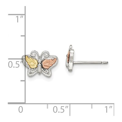 Sterling Silver Landstrom's Black Hills Butterfly Stud Earrings – view 5