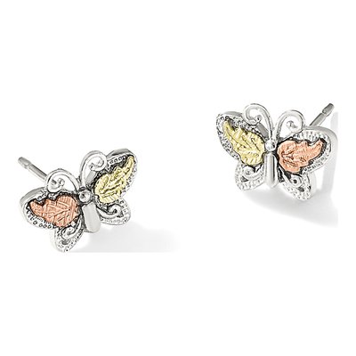Sterling Silver Landstrom's Black Hills Butterfly Stud Earrings – view 6
