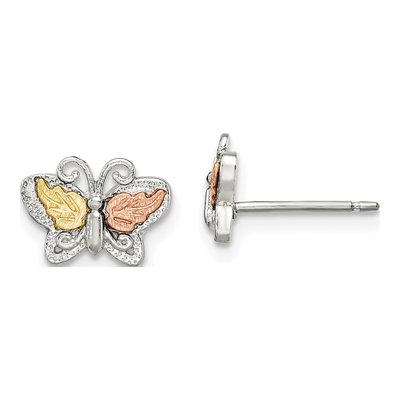 Sterling Silver Landstrom's Black Hills Butterfly Stud Earrings