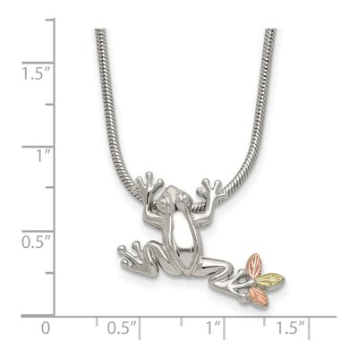 Sterling Silver Black Hills Frog Pendant Necklace – view 4