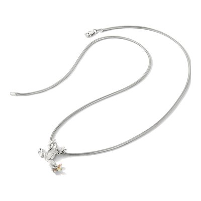 Sterling Silver Black Hills Frog Pendant Necklace – view 5