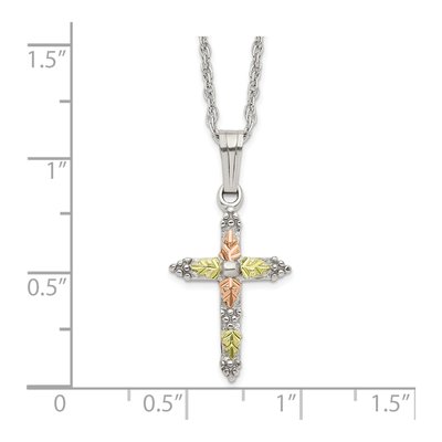 Sterling Silver Black Hills Cross Pendant Necklace – view 4