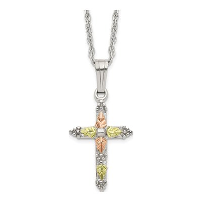 Sterling Silver Black Hills Cross Pendant Necklace