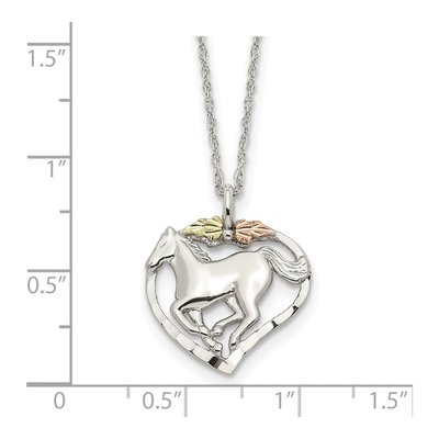 Sterling Silver Black Hills Horse Heart Pendant Necklace – view 3