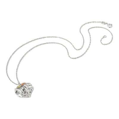 Sterling Silver Black Hills Horse Heart Pendant Necklace – view 4
