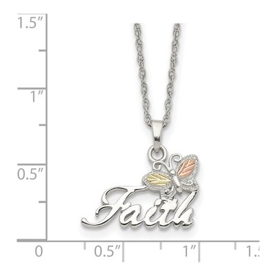 Sterling Silver Black Hills Faith Butterfly Pendant Necklace – view 2