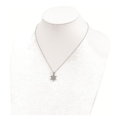 Sterling Silver Black Hills Snowflake Pendant Necklace – view 3