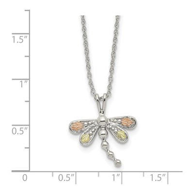Sterling Silver Landstrom's Mt Rushmore Black Hills Dragonfly18 Pendant Necklace – view 2