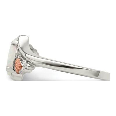 Sterling Silver Lab-Created Opal Hills Ring – view 3