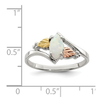 Sterling Silver Lab-Created Opal Hills Ring – view 4