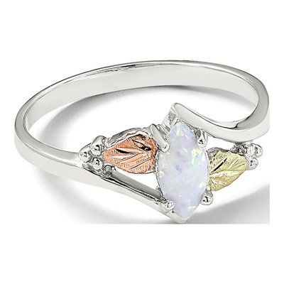 Sterling Silver Lab-Created Opal Hills Ring – view 7