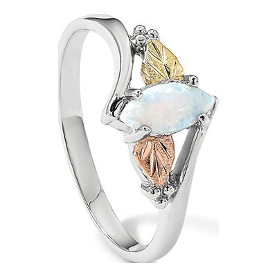 Sterling Silver Lab-Created Opal Hills Ring – view 8