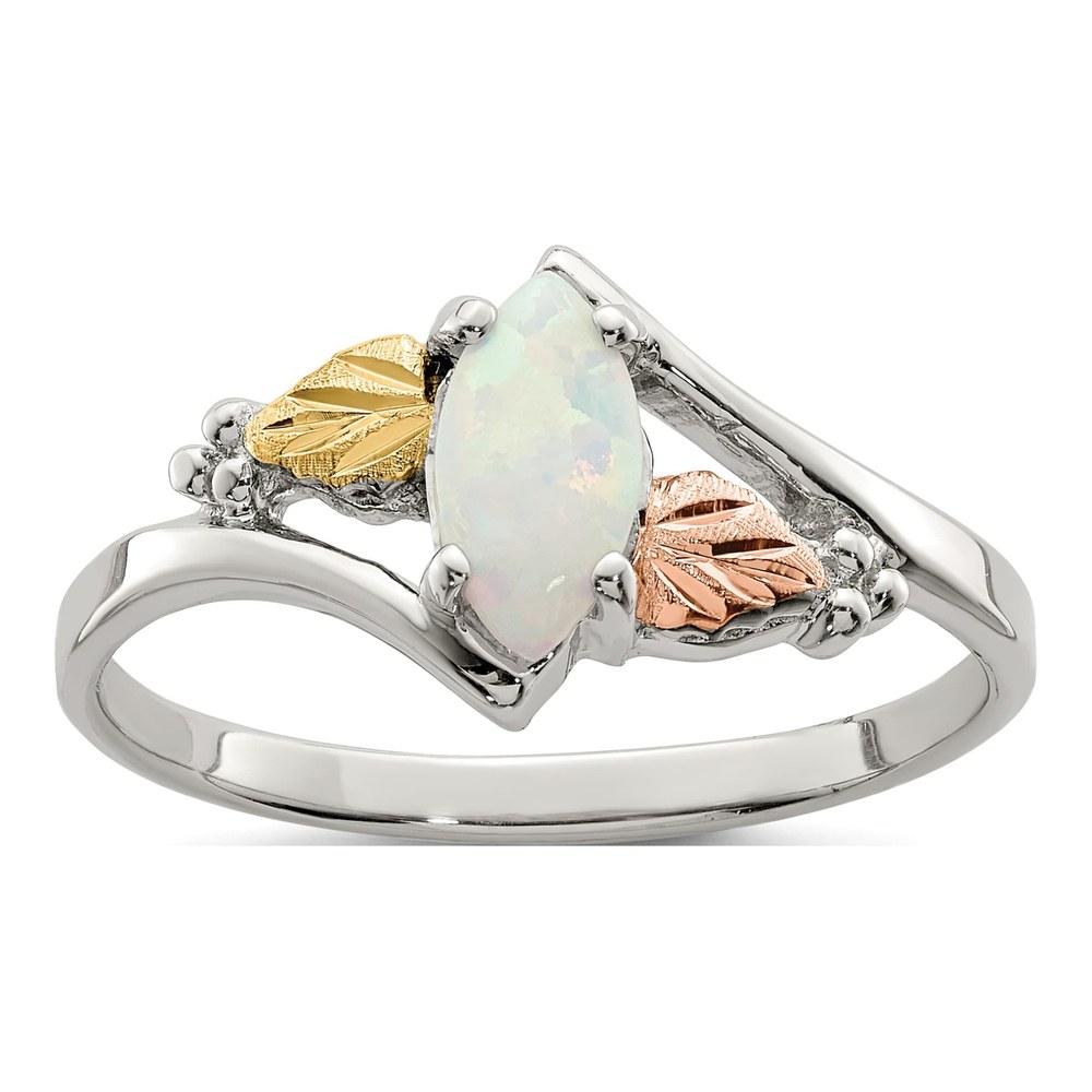 Sterling Silver Lab-Created Opal Hills Ring