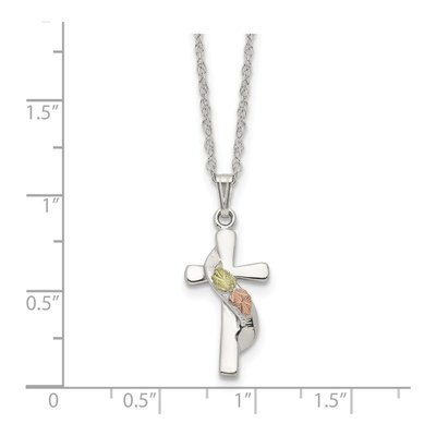 Sterling Silver Black Hills Cross Pendant Necklace – view 2