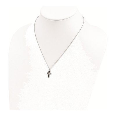 Sterling Silver Black Hills Antiqued Cross Pendant Necklace – view 3