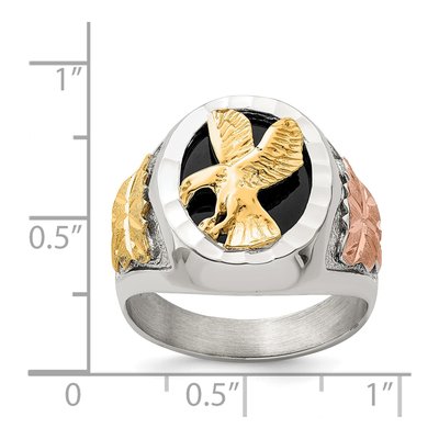 Men's Sterling Silver Landstrom's Black Hills Eagle Ring – view 4