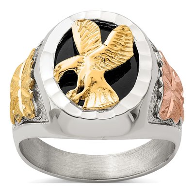 Men's Sterling Silver Landstrom's Black Hills Eagle Ring