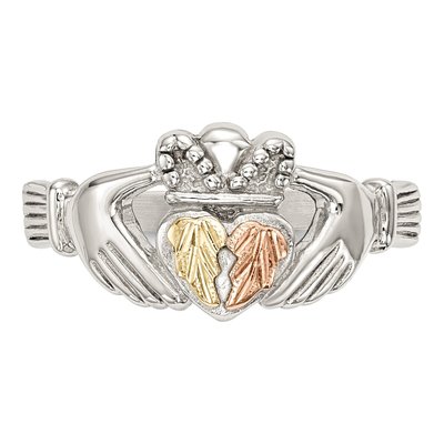 Sterling Silver Black Hills Claddagh Ring – view 4
