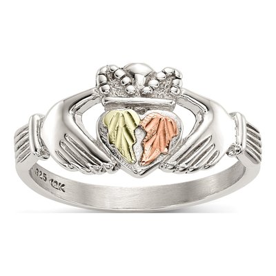 Sterling Silver Black Hills Claddagh Ring