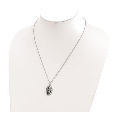 Sterling Silver Black Hills St Christopher Pendant Necklace – view 3