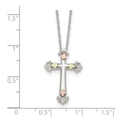 Sterling Silver Black Hills Cross Pendant Necklace – view 2