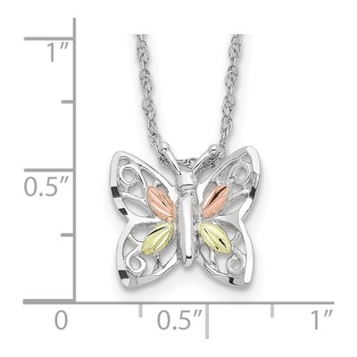 Sterling Silver Landstrom's Black Hills Butterfly Pendant Necklace – view 3