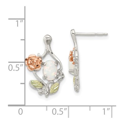 Sterling Silver Landstrom's Black Hills Opal Dangle Earrings – view 4