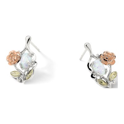 Sterling Silver Landstrom's Black Hills Opal Dangle Earrings – view 5
