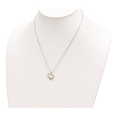 Sterling Silver Black Hills Opal Heart Pendant Necklace – view 3
