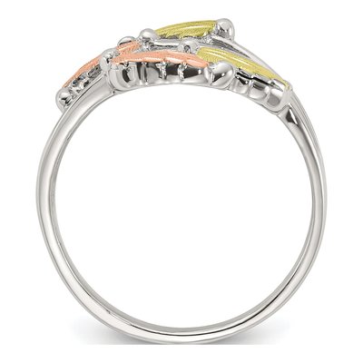 Sterling Silver Black Hills Bypass Leaf Ring – view 2
