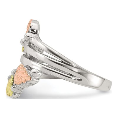 Sterling Silver Black Hills Bypass Leaf Ring – view 3