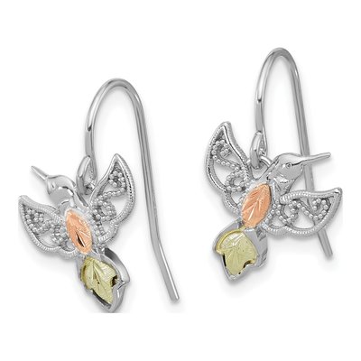 Sterling Silver Hummingbird Dangle Earrings – view 2