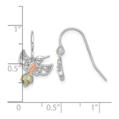 Sterling Silver Hummingbird Dangle Earrings – view 4