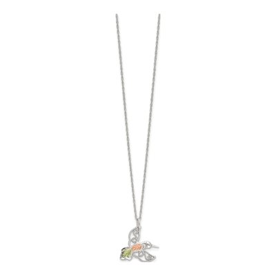 Sterling Silver Hummingbird Pendant Necklace – view 2