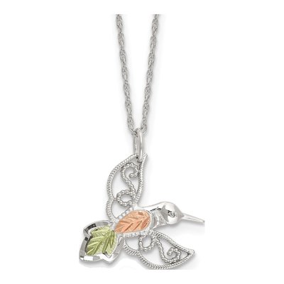 Sterling Silver Hummingbird Pendant Necklace