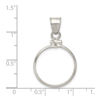 Sterling Silver Screw Top Coin Bezel Pendant – view 5